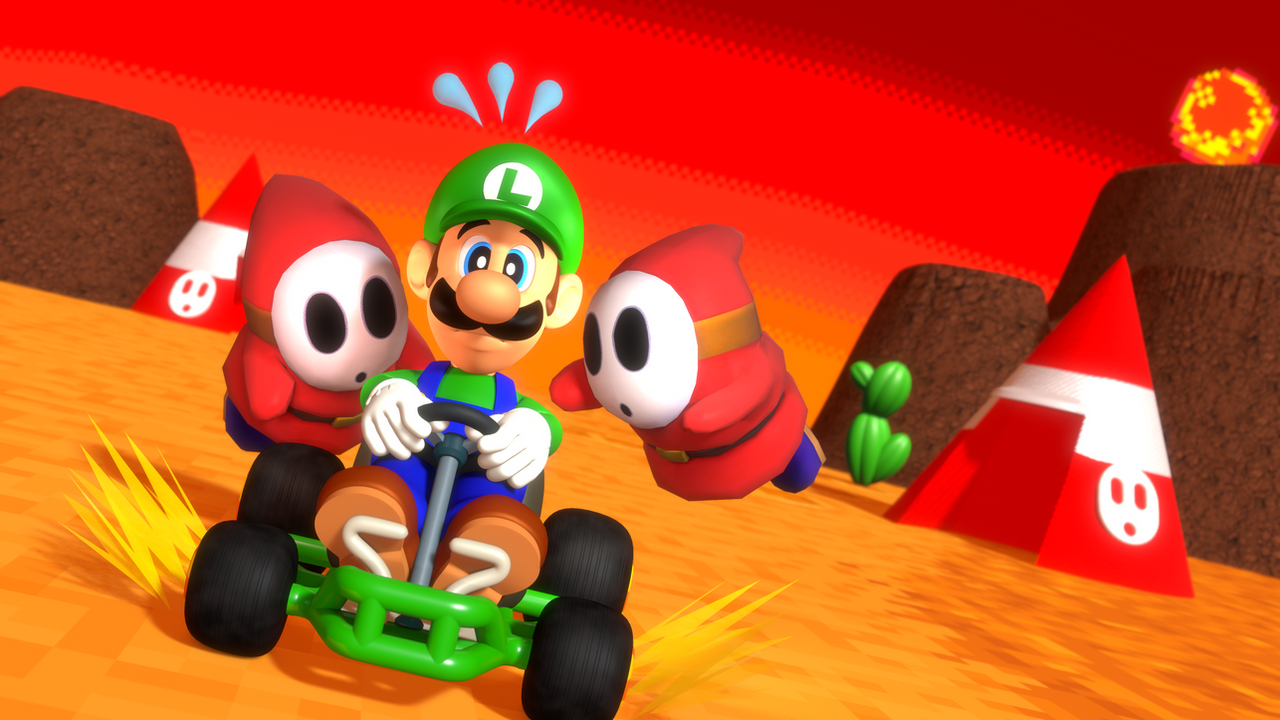 Luigi at GBA Sunset Wilds