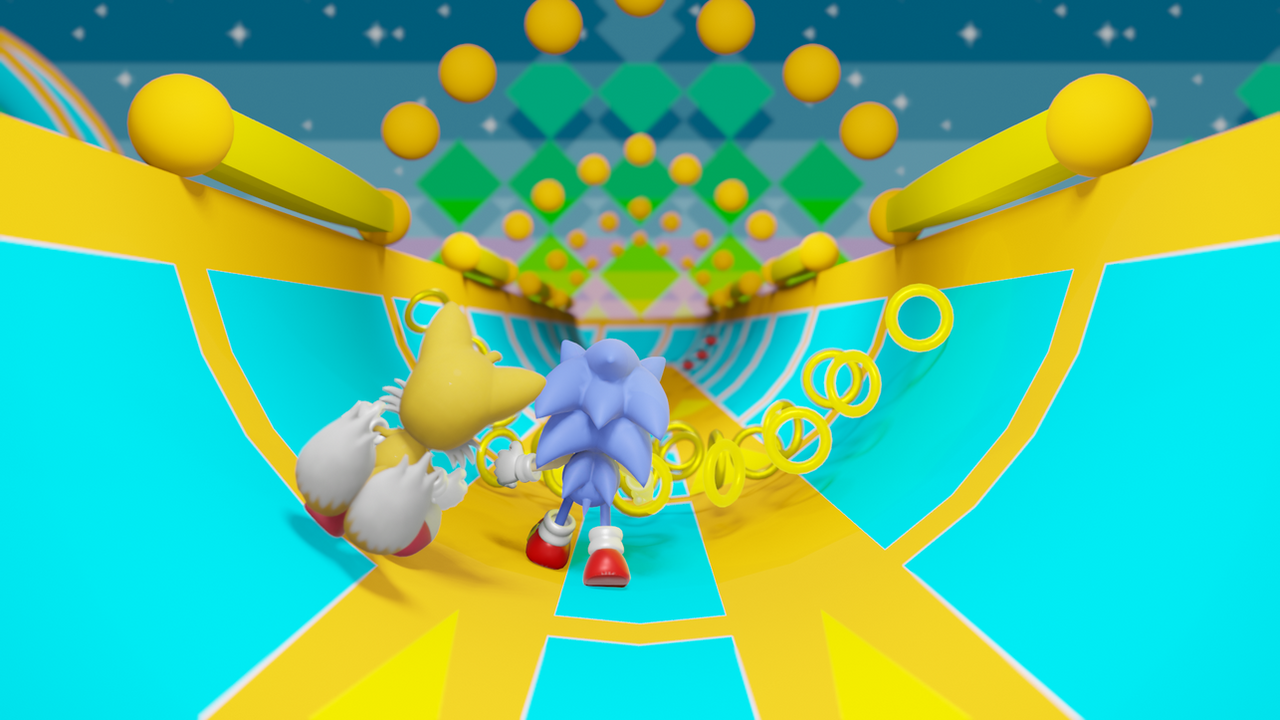 Sonic and Tails at the Special Stage