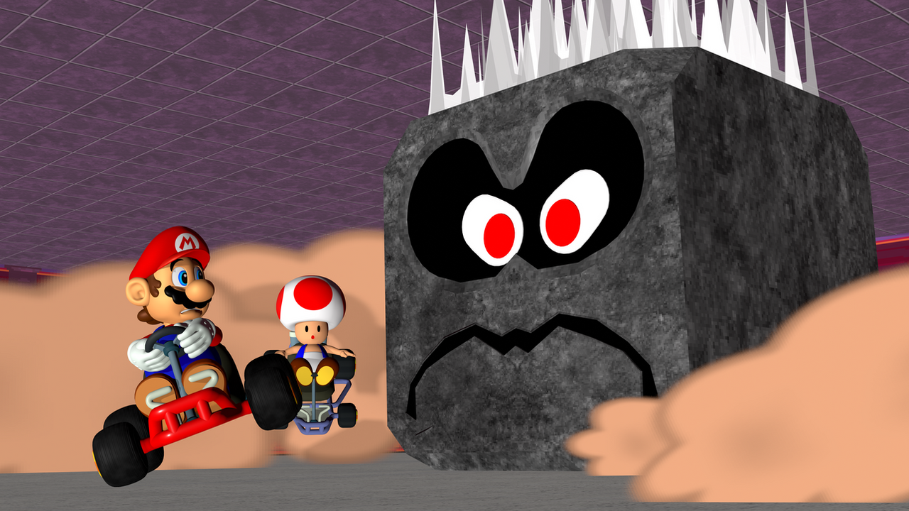 Mario and Toad at GBA Bowser Castle 1