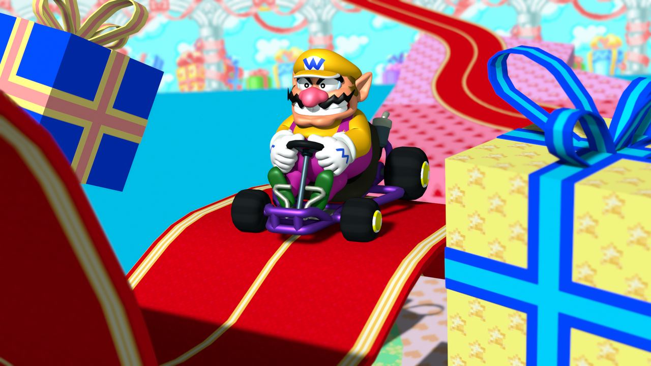 Wario at GBA Ribbon Road