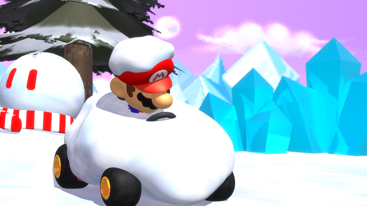 Mario at GBA Snow Land