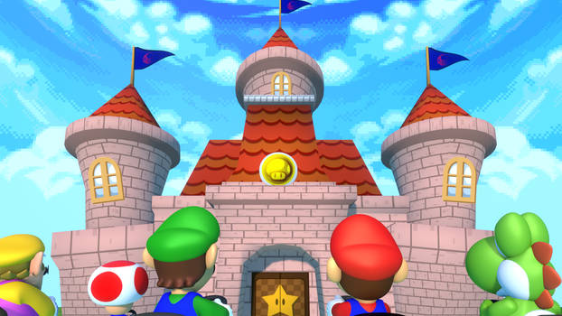 Mario Gang at GBA Peach Circuit