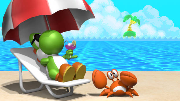 Yoshi at GBA Shy Guy Beach