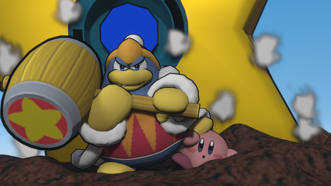 Anime Kirby and King Dedede