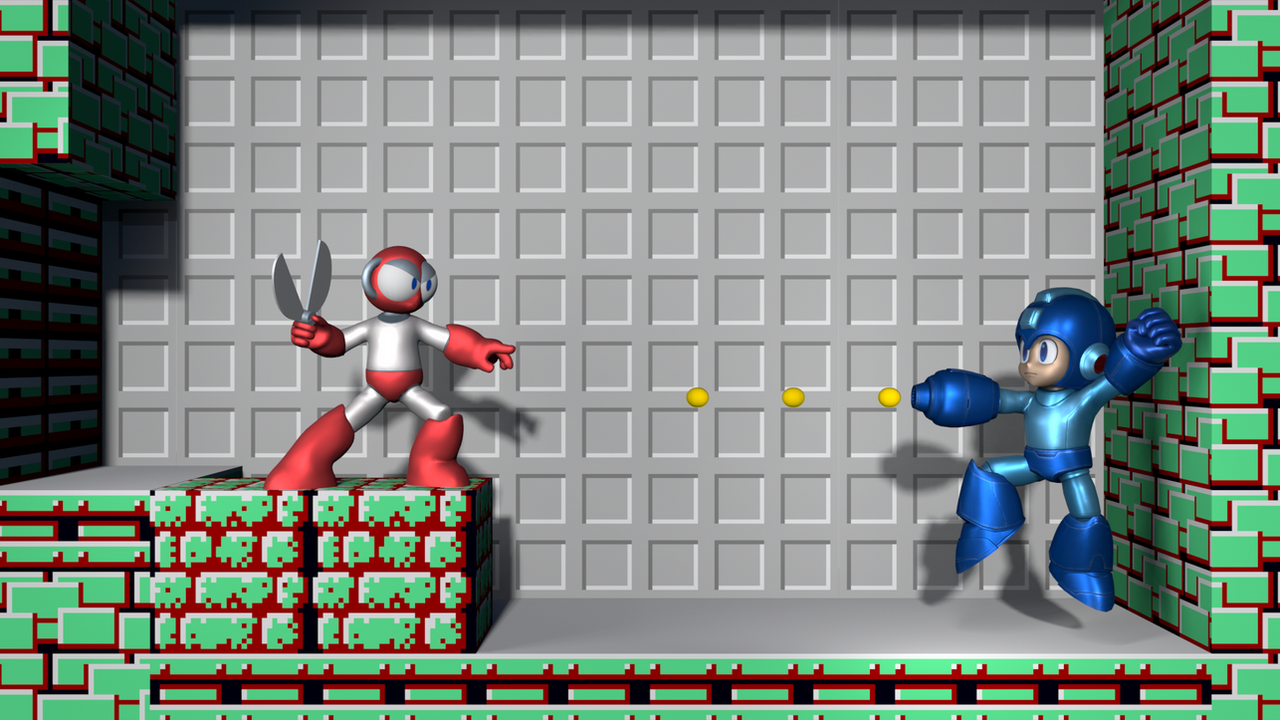 Mega Man vs Cut Man by SonictheHedgehog1953 on DeviantArt