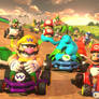 Mario gang at Wii Moo Moo Meadows