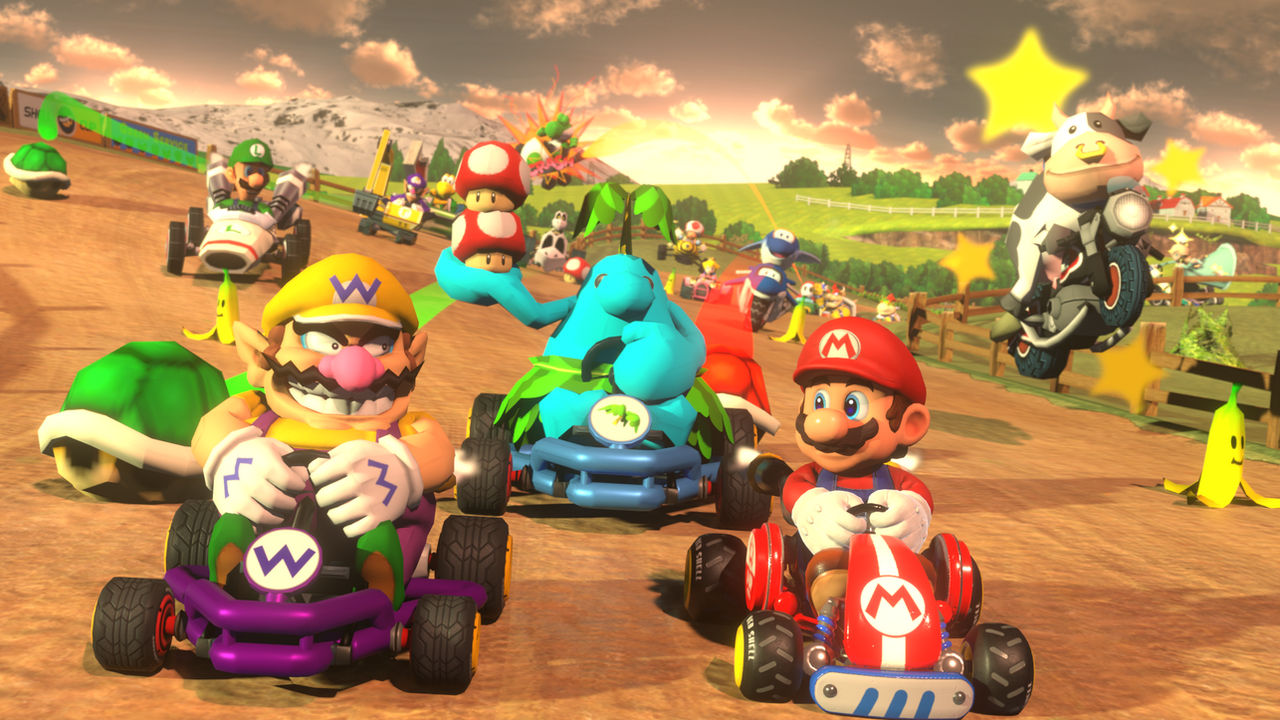 Mario gang at Wii Moo Moo Meadows by SonictheHedgehog1953 on DeviantArt