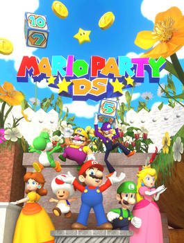 Mario Party DS title screen 3D