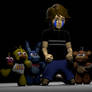 Crying Child and his Plushies