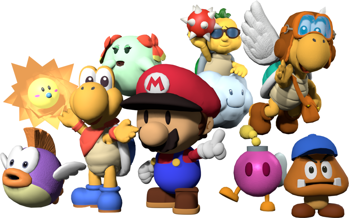 Partress Mario Paper Mario and his partners by SonictheHedgehog1953 on DeviantArt