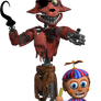 Withered Foxy and Balloon Boy