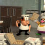 Heated pizza kitchen