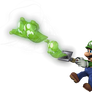 Luigi vacuuming Greenies