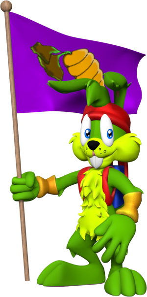 Jazz Jackrabbit with Carrotus flag