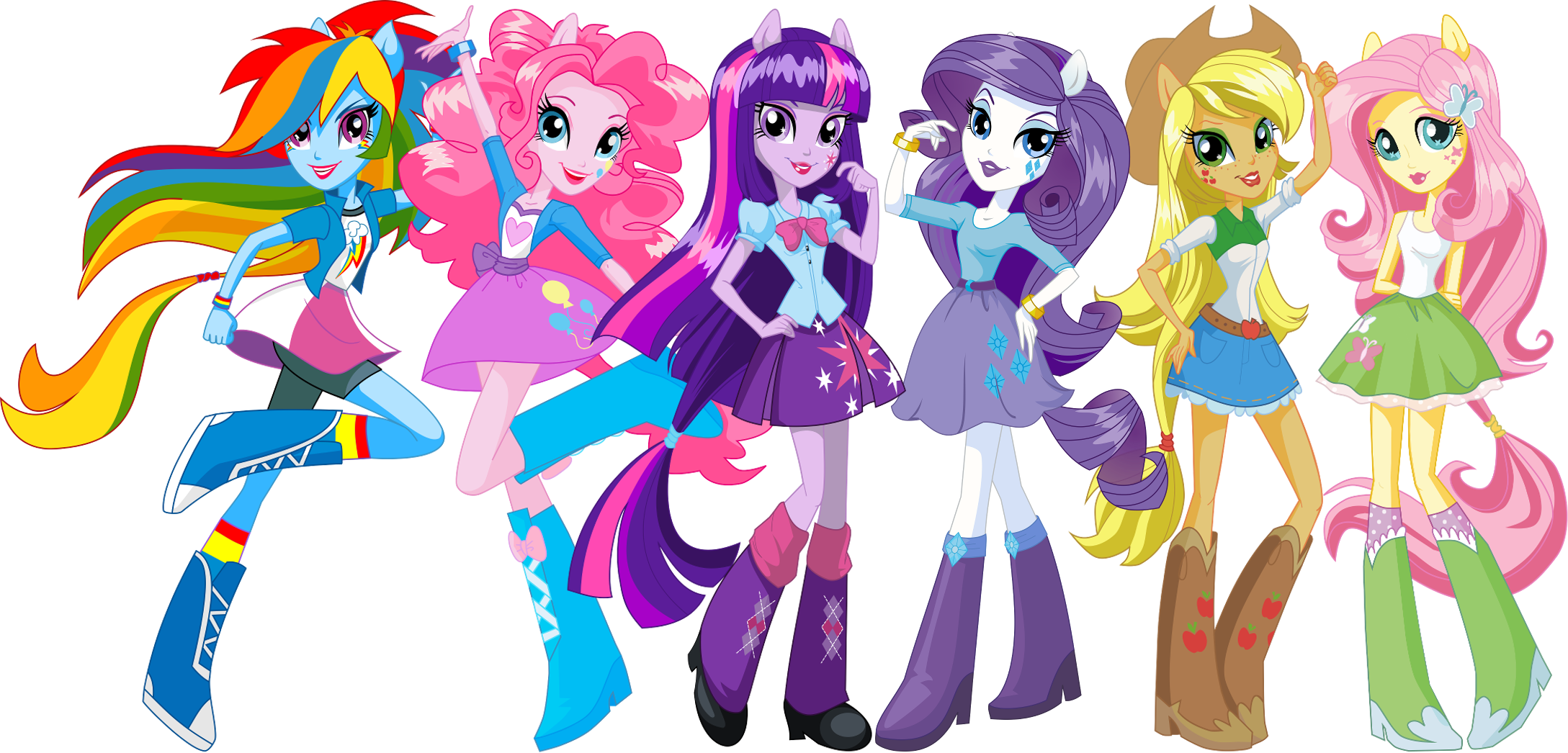 MLP-EG - The Mane 6 by FigyaLova on DeviantArt