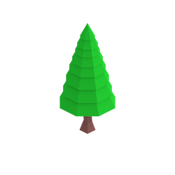 Low-Poly-Isometric-Tree