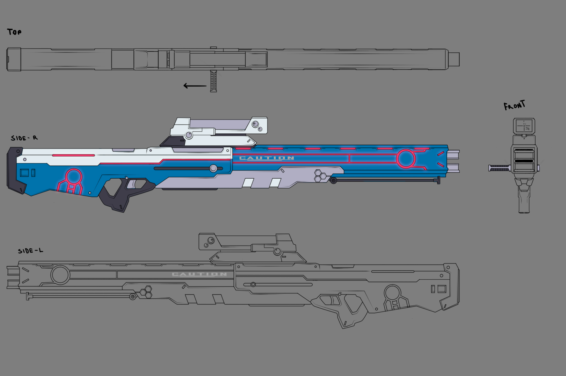 Commission for BluC: Gun design