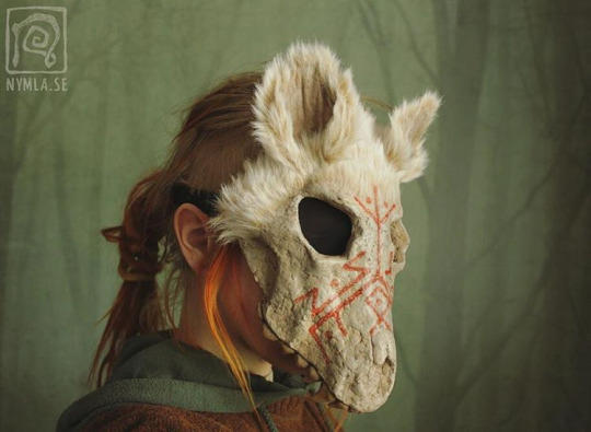 White Wolf Skull Mask with Runes by Nymla on DeviantArt