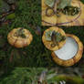 Ceramic Pumpkin Jar with Toad Guardian