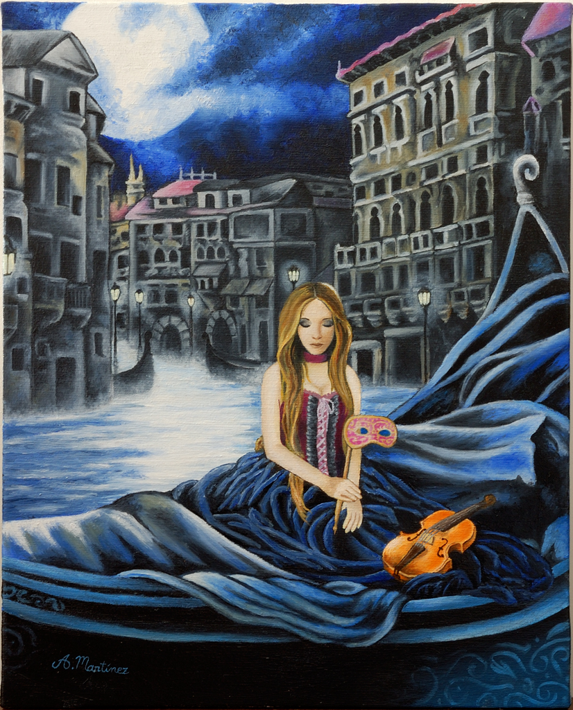 Noche en Venecia -oleo-