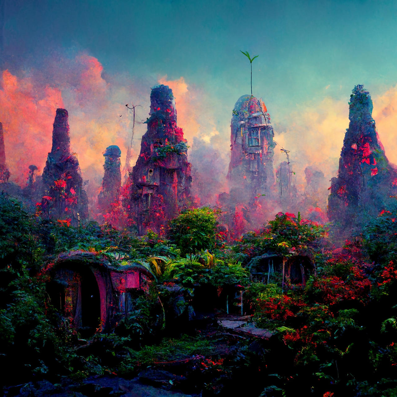 An ancient alien city falling into ruins... by zh84 on DeviantArt