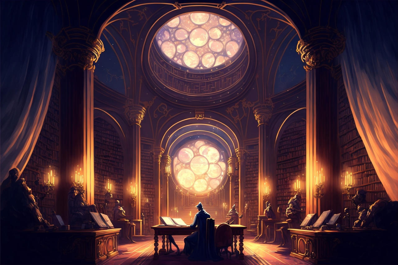 Galactic Library The Great Reading Room of the Galactic Library by zh84 on DeviantArt