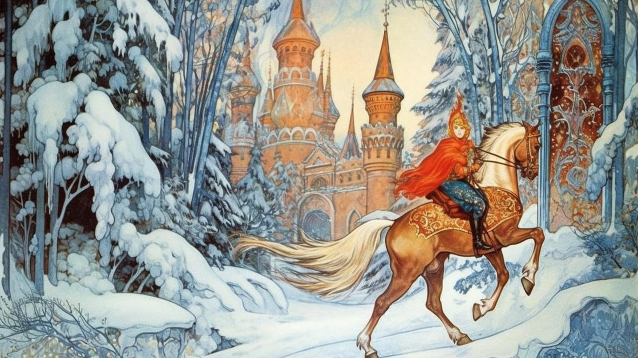 Illustration from a book of Russian fairy tales by zh84 on DeviantArt
