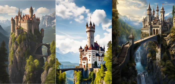 A comparison of AI castles