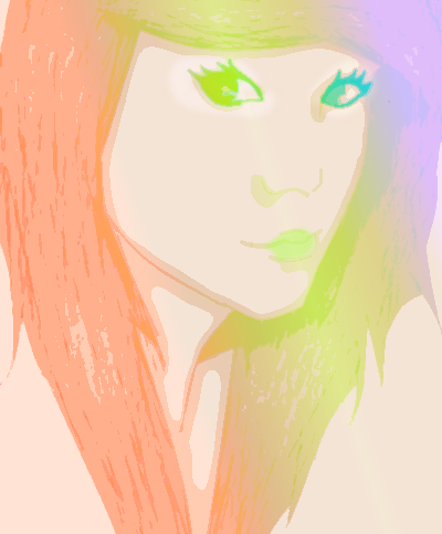 Rainbow scene girl