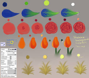 Step By Step - Easy Flowers and Leafes