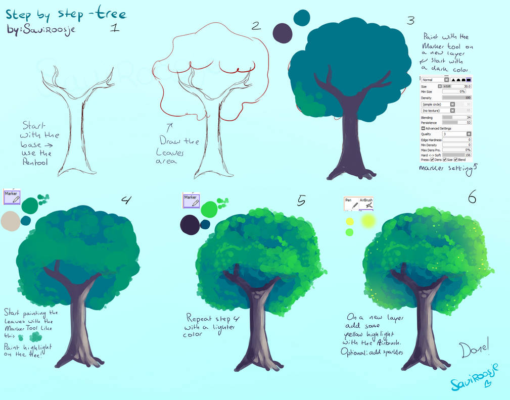 Step By Step - Tree Tutorial EASY by Saviroosje on DeviantArt