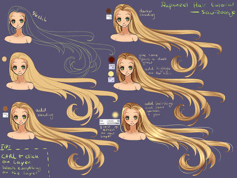 Step by Step - Rapunzel hair TUTORIAL