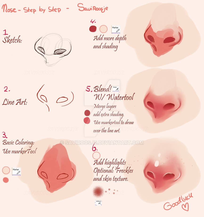 Step By Step Nose TUTORIAL By Saviroosje On DeviantArt step-by-step-nose-tutorial-by-saviroosje-on-deviantart