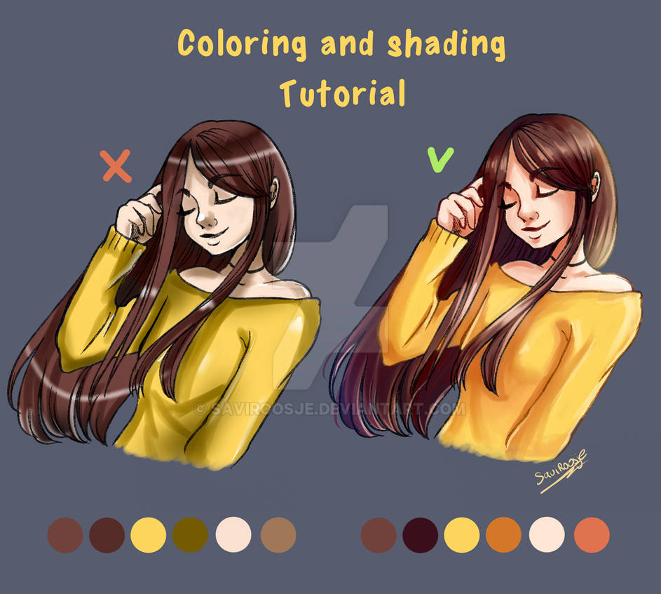 Tutorial: Coloring and Shading + VIDEO by Saviroosje on DeviantArt