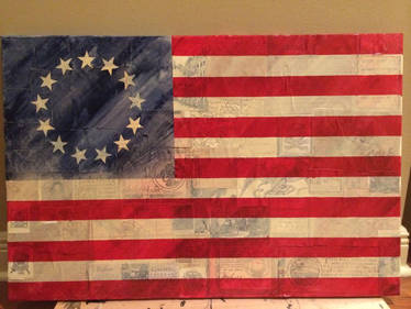 Betsy Ross Flag painted 24x36