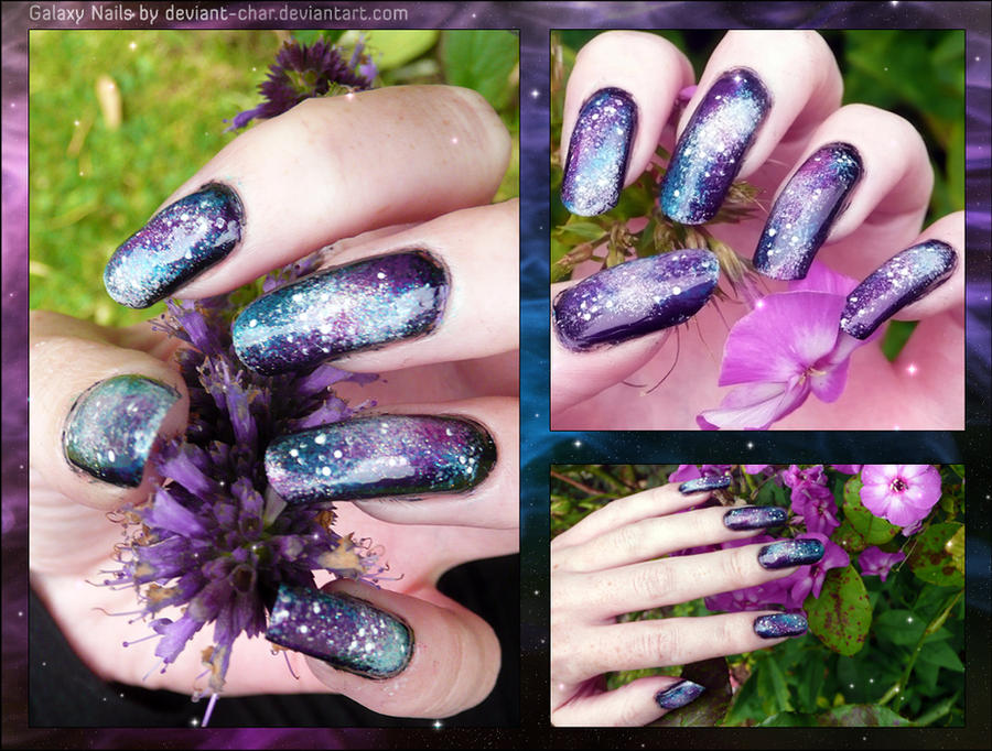 Galaxy Nails Closeups