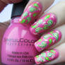 Hand Painted Paisley Nail Art