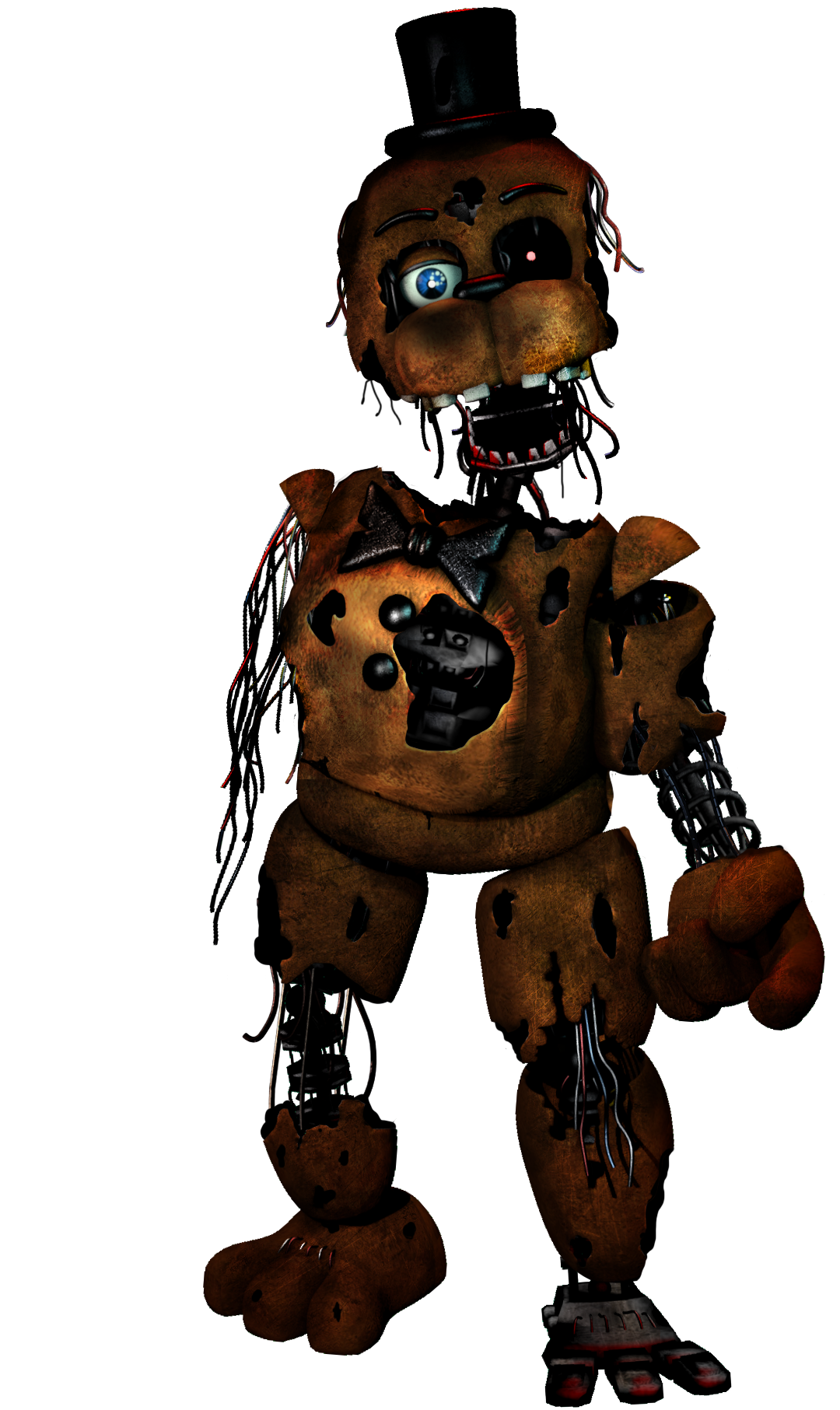 3D Render: Withered Freddy Transparent by MegaMario2001 on DeviantArt