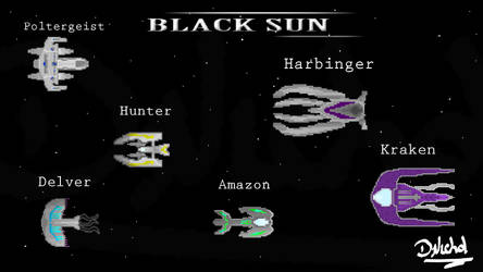 Black Sun player and enemy sprites