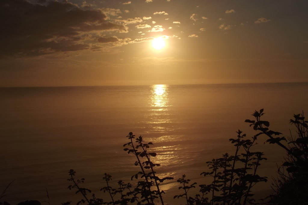 Sunset Over the Pacific Ocean