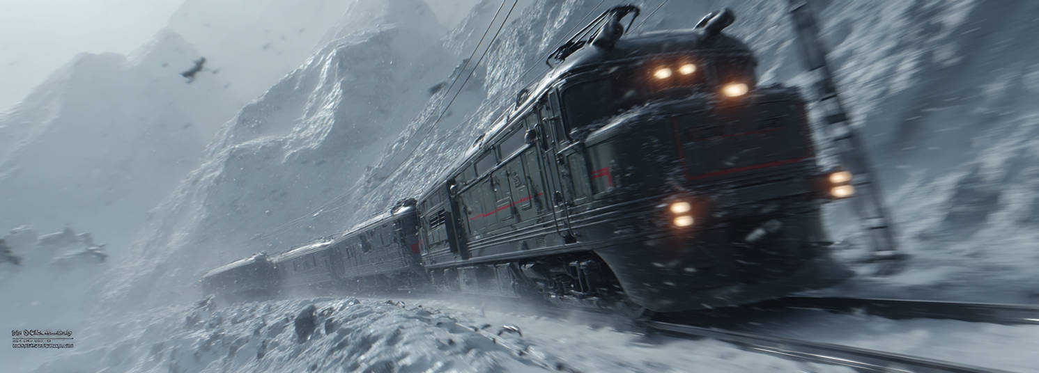 Train and snow by Heineashwood on DeviantArt