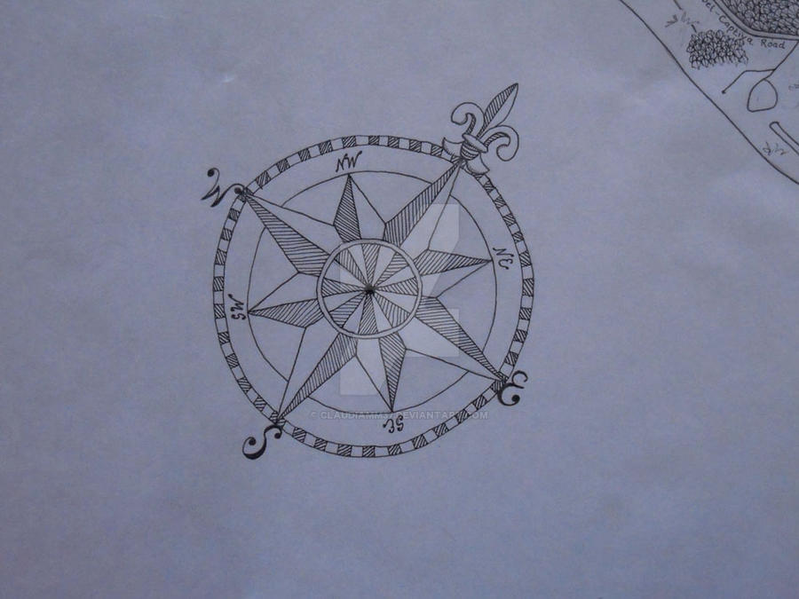 Compass Rose Rome Map. Simple Map Compass Rose by claudiamm37 on DeviantArt
