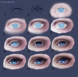 Semi-realism eyes tutorial | Step by step