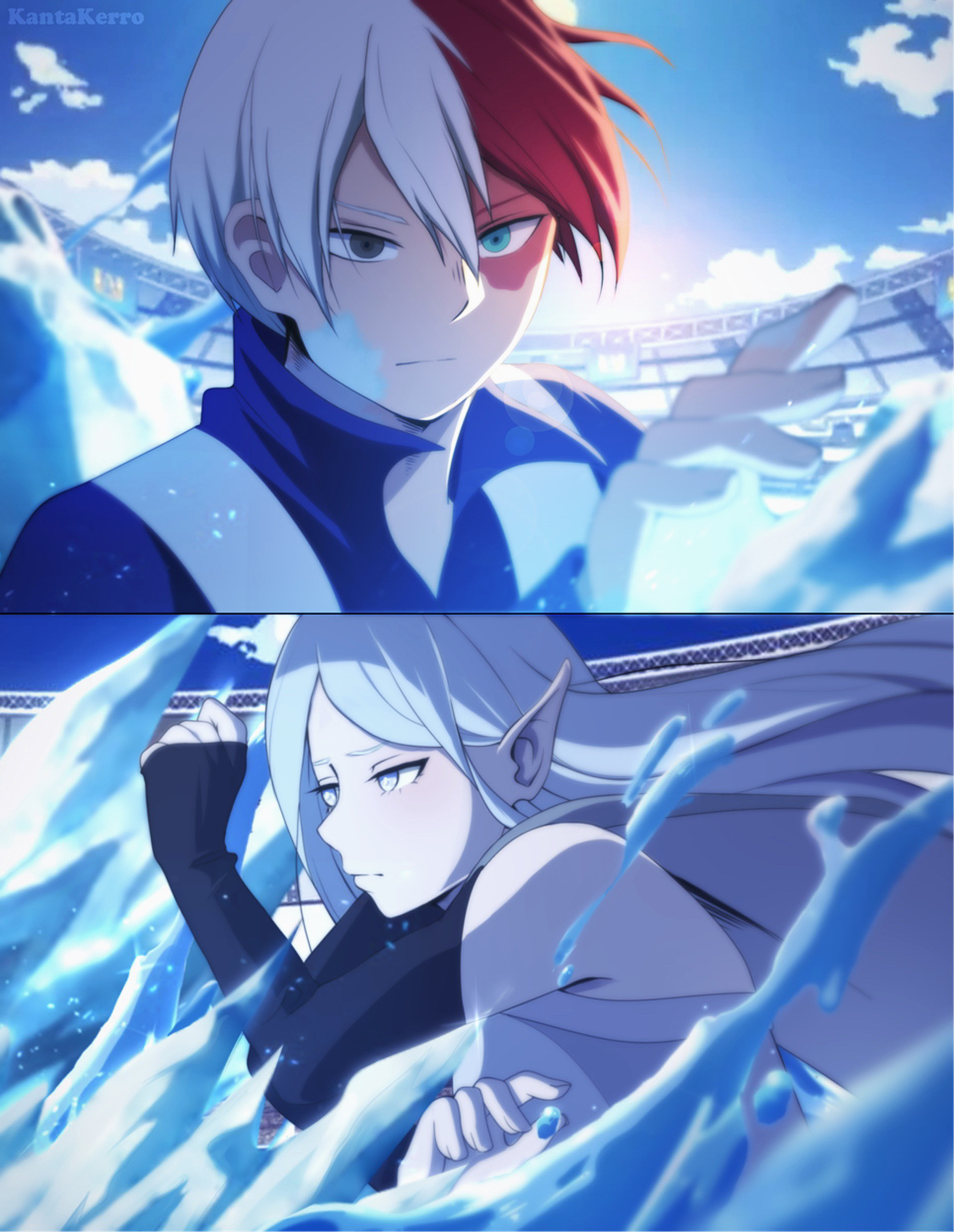 Sport Festival Osen Rosen VS Todoroki Shoto by KantaKerro on DeviantArt