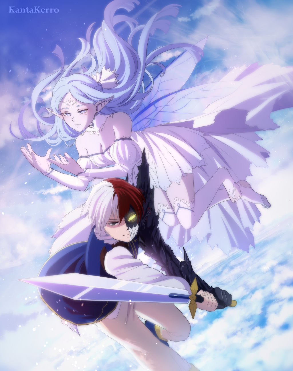 BNHA OC: Fantasy AU Todoroki Shoto and Osen Rosen by KantaKerro on ...