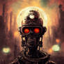 future robo skull, steampunk