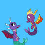 AT:Spyro and Cynder as mer-dragons