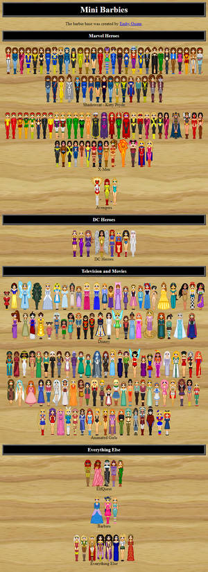 Full Mini Barbie Set