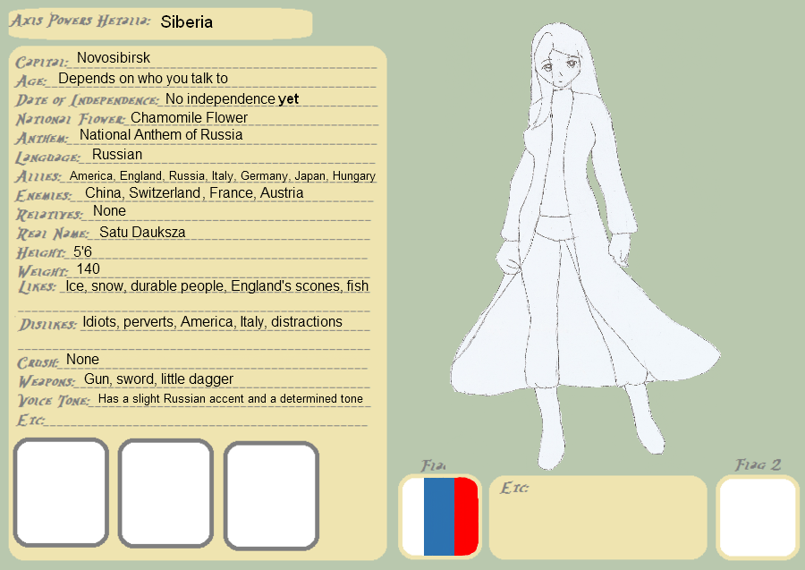 Hetalia OC - Siberia