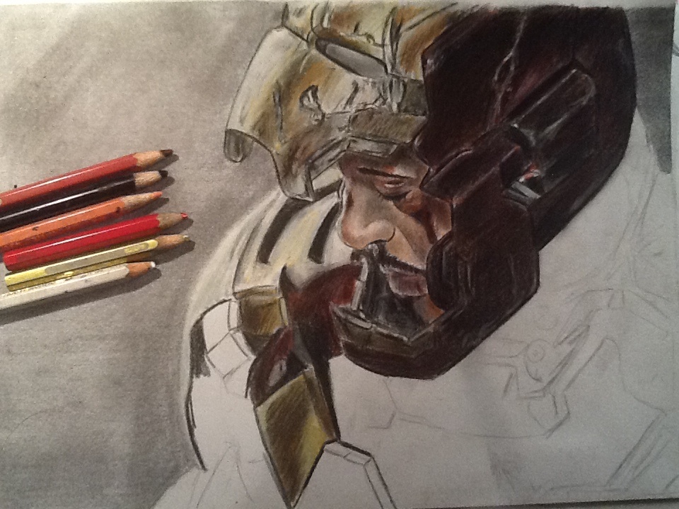 Ironman Tony Stark drawing WIP 2